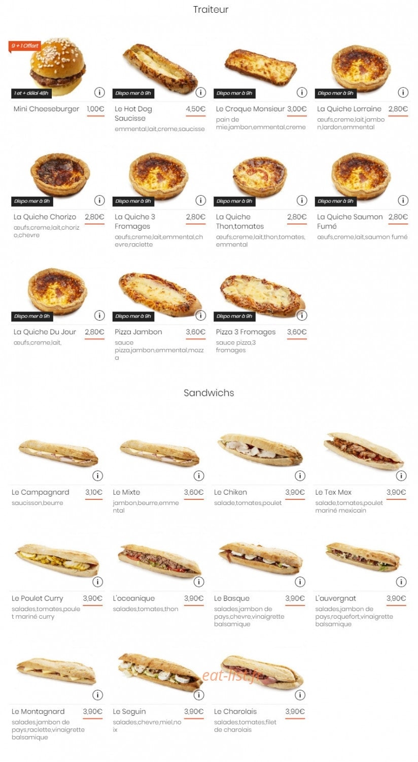 Boulangerie bosquet — carte page 3