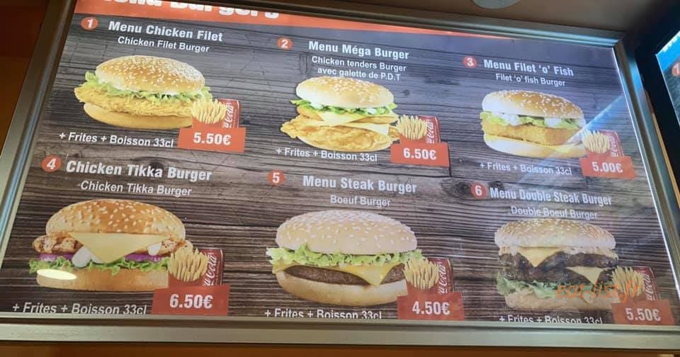 Chicken Burger — carte page 8