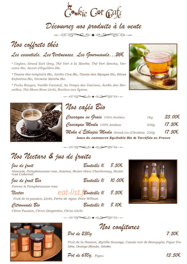 Cookie Cat Café — carte page 5
