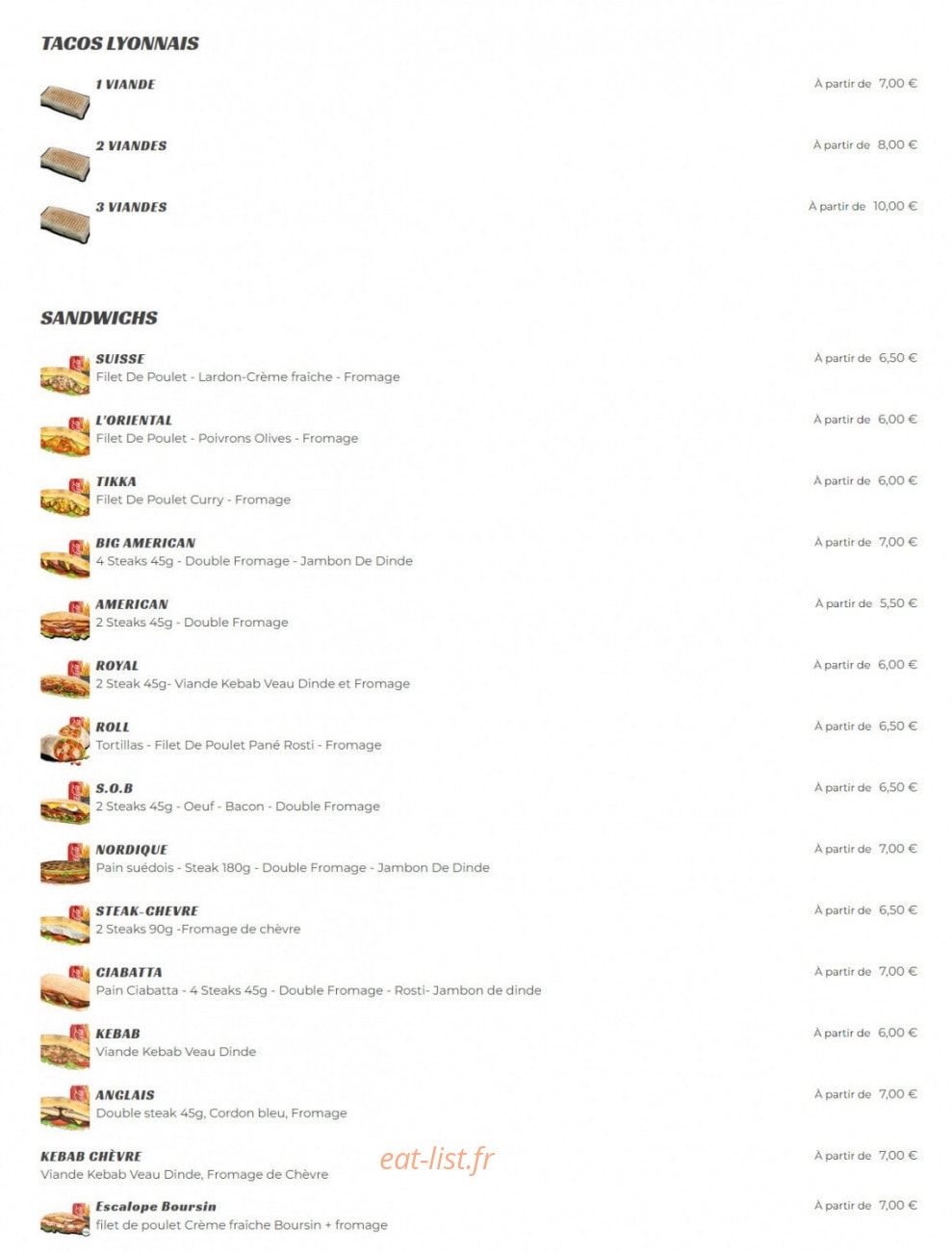 Krusty food — carte page 2