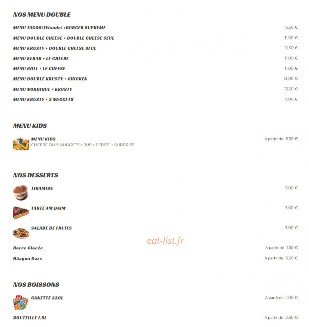 Krusty food — carte page 3