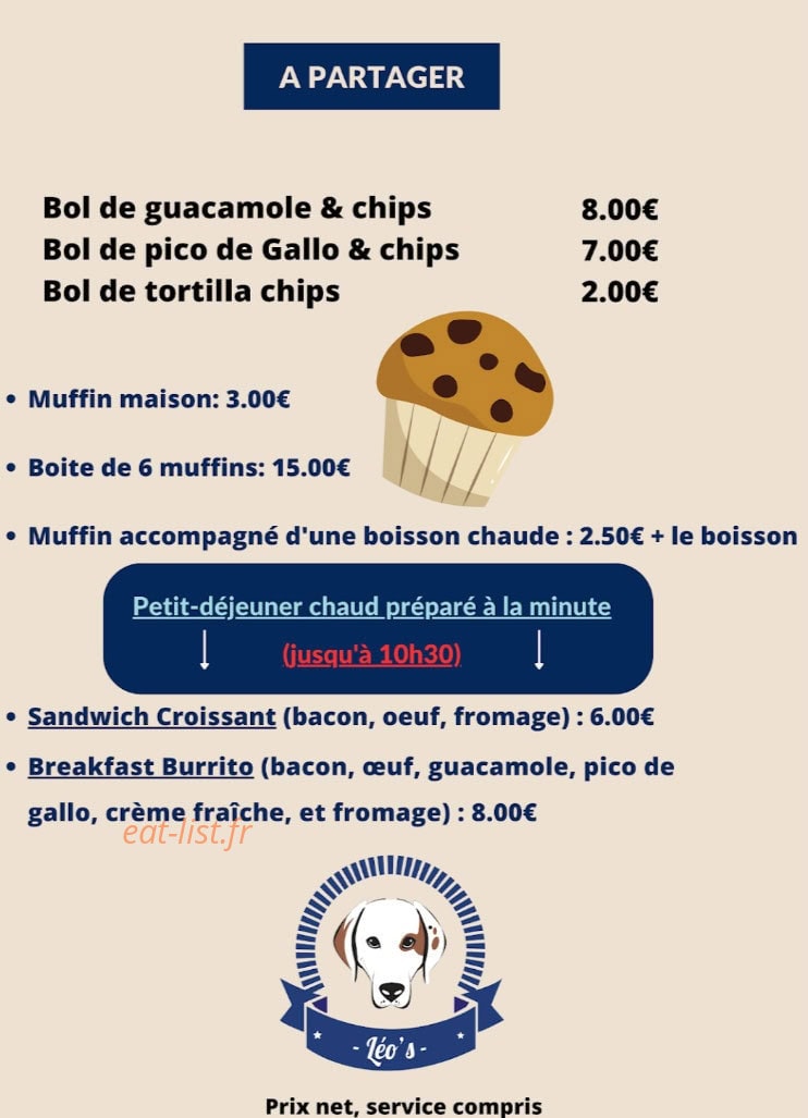 Leo's Cafe — carte page 5