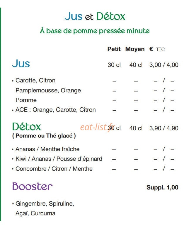 Les Gourmandises de Vernon — carte page 5