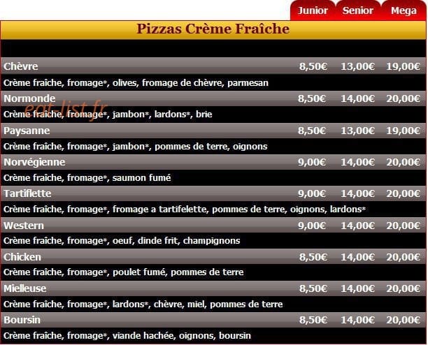 Pizza King 27 — carte page 4