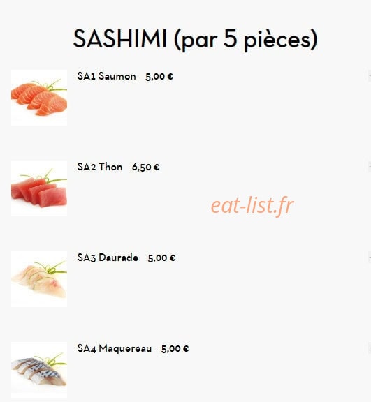 Sushi Wang — carte page 15