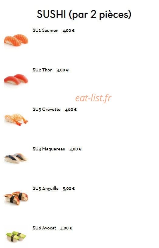 Sushi Wang — carte page 14