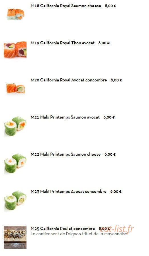 Sushi Wang — carte page 19