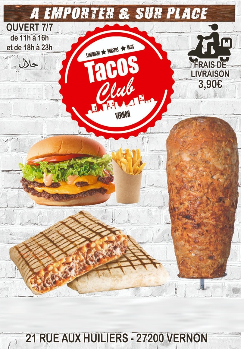Tacos club — carte page 1
