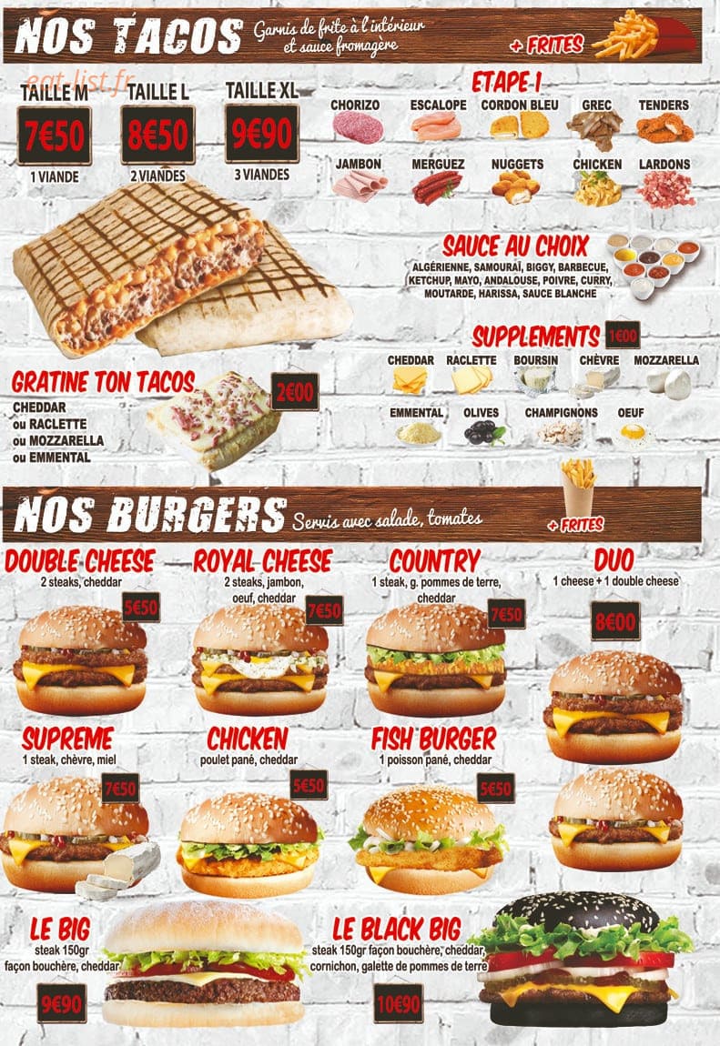 Tacos club — carte page 3