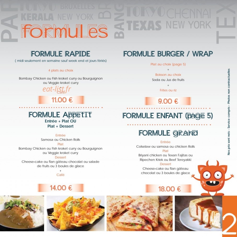 The Diversity Cuisine — carte page 3