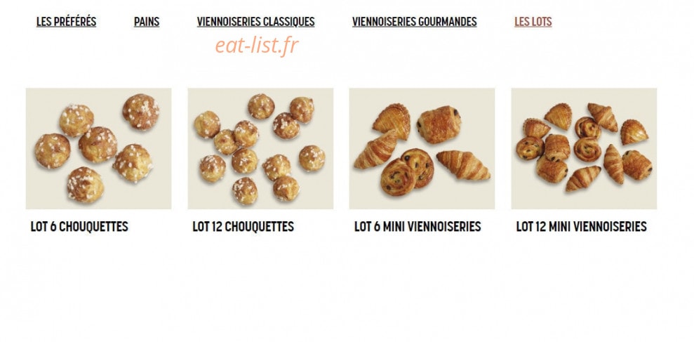 Brioche Dorée — carte page 11