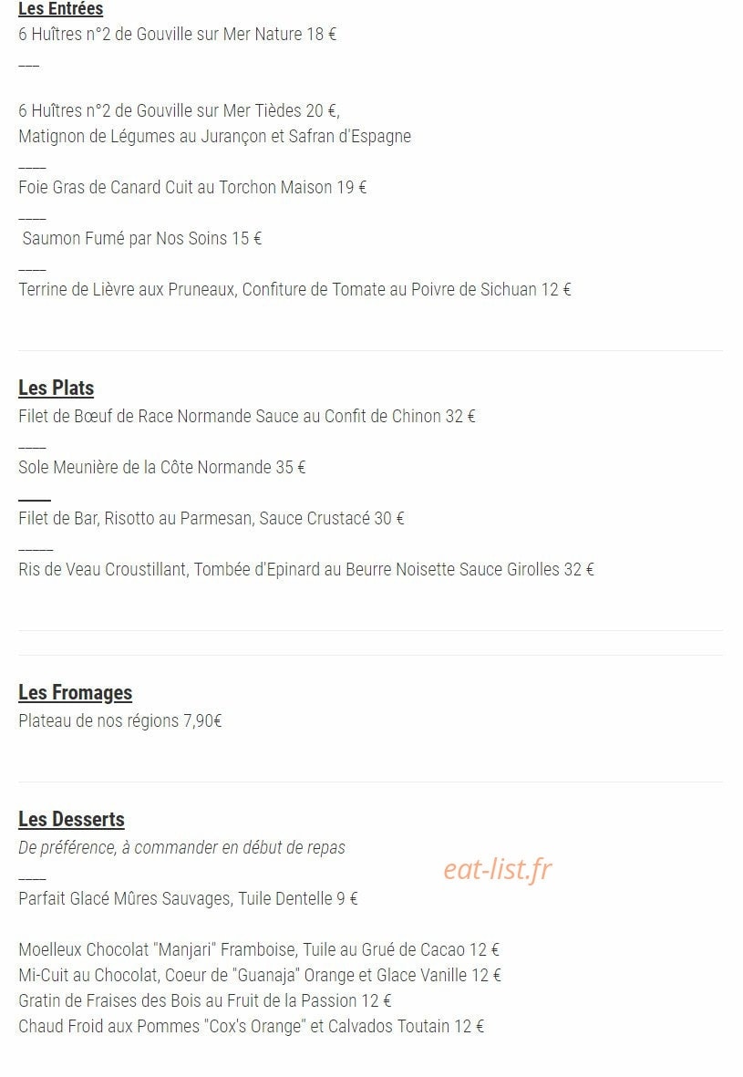 Le Cochon d'Or — carte page 2