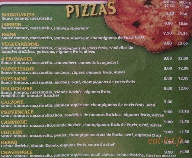 Speedzza kebab — carte page 2
