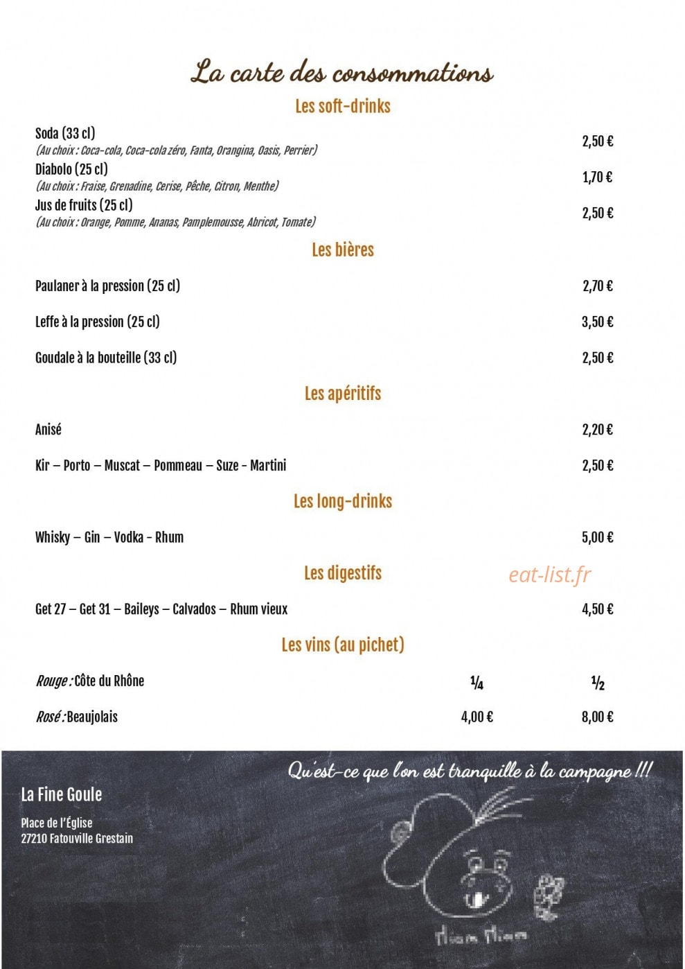 La Fine Goule — carte page 2