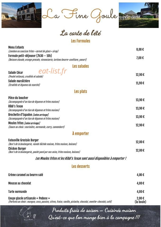 La Fine Goule — carte page 1