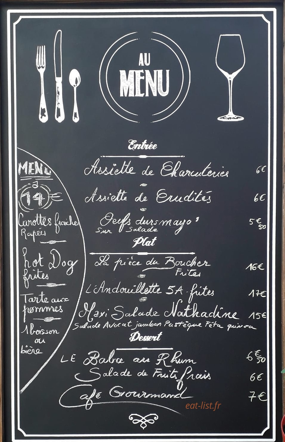 Café du Marché — carte page 1