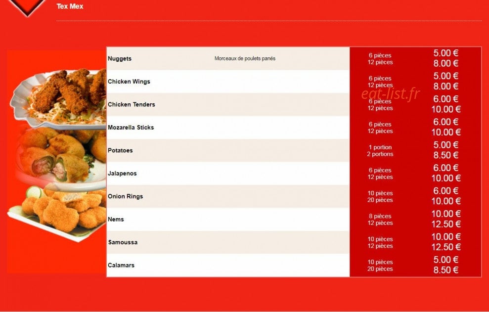 Pizzaland — carte page 2