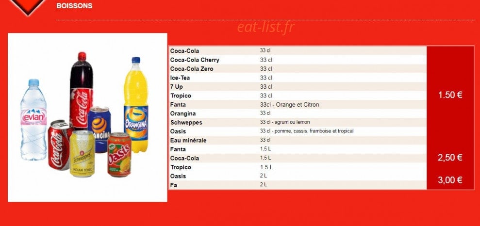 Pizzaland — carte page 4
