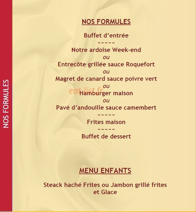 Le Lion D'or — carte page 1
