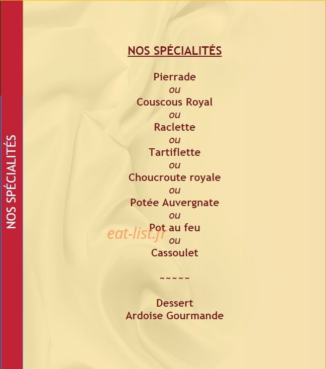 Le Lion D'or — carte page 2