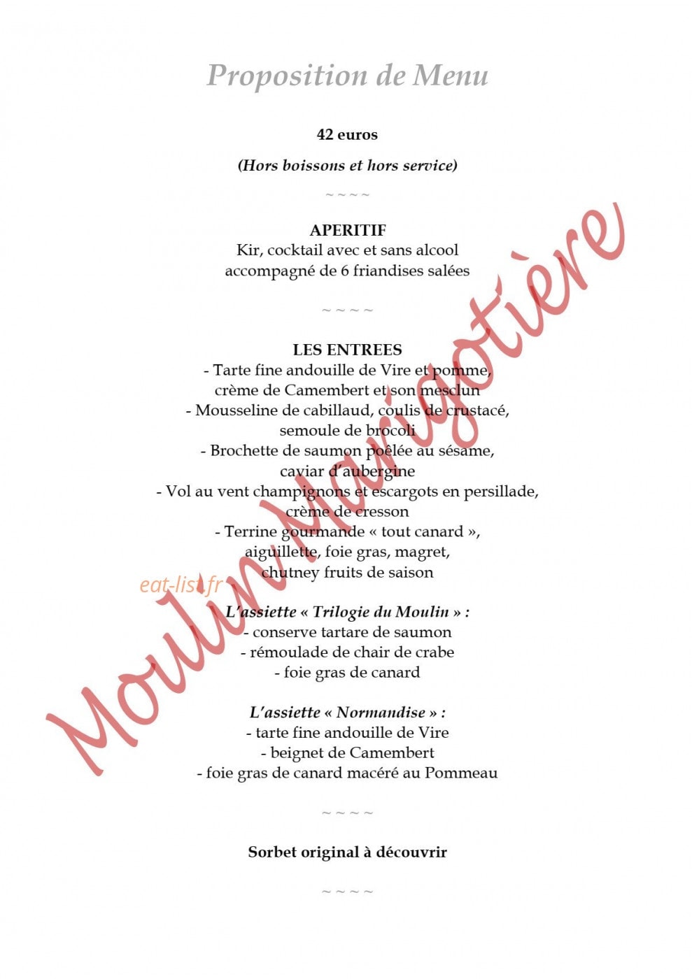 Le Moulin de la Marigotiére — carte page 11