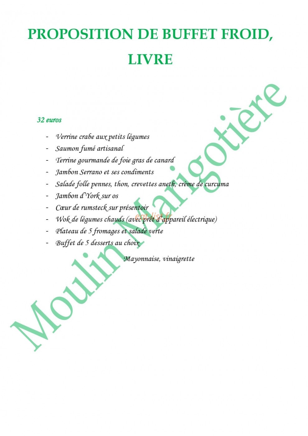 Le Moulin de la Marigotiére — carte page 16