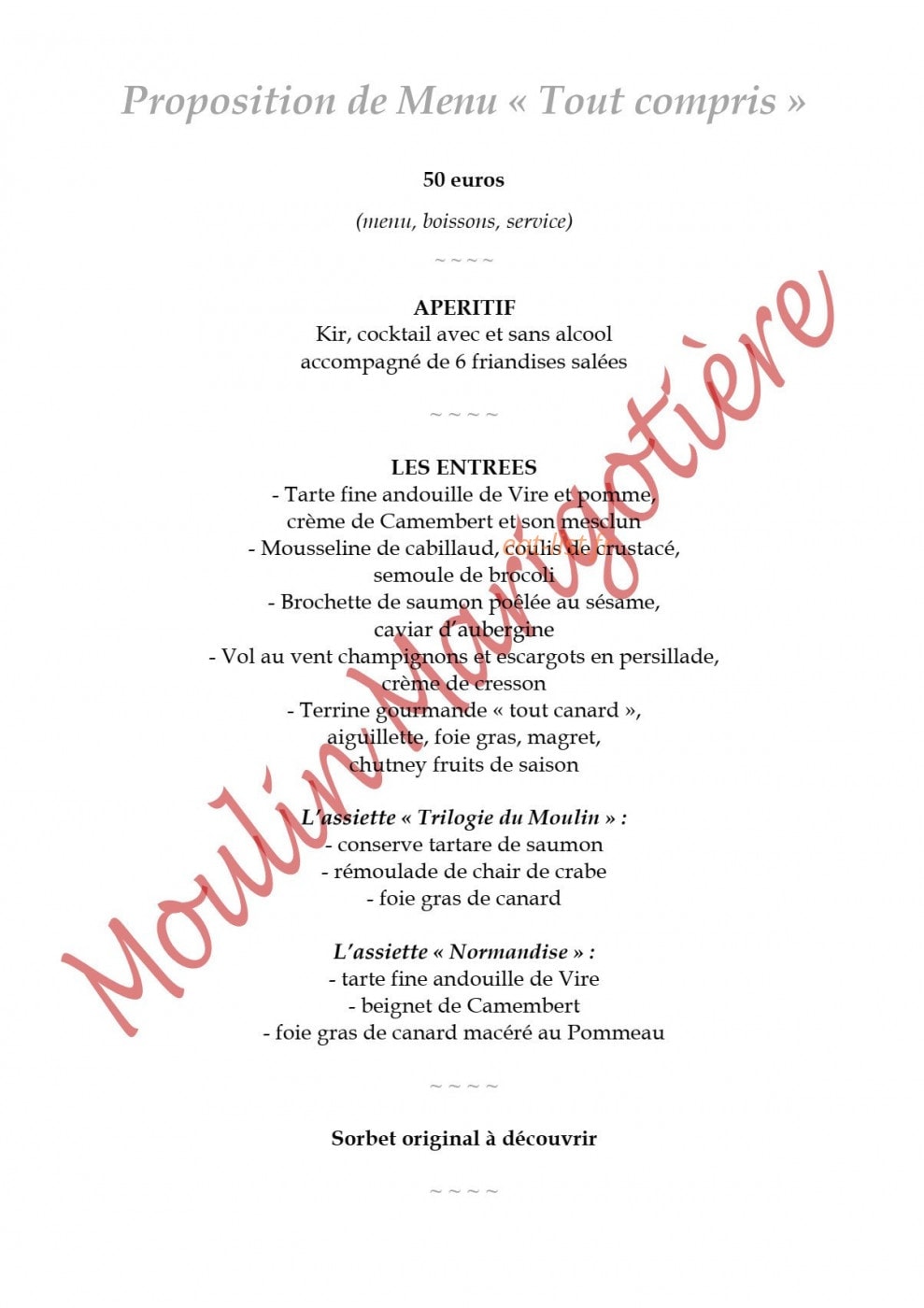 Le Moulin de la Marigotiére — carte page 9