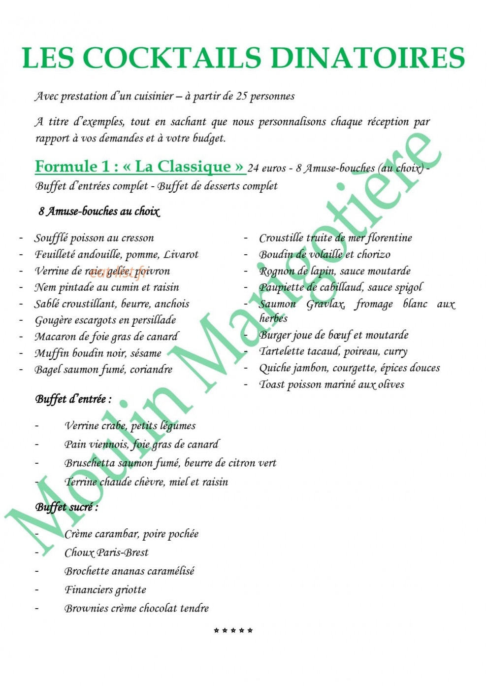 Le Moulin de la Marigotiére — carte page 13