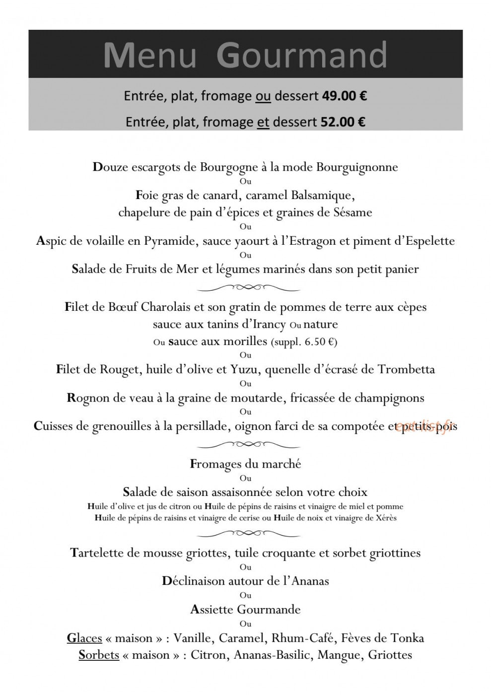 Le Relais Fleuri — carte page 3