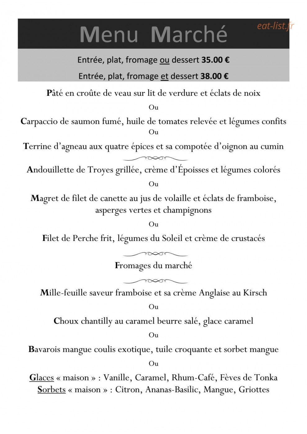 Le Relais Fleuri — carte page 2