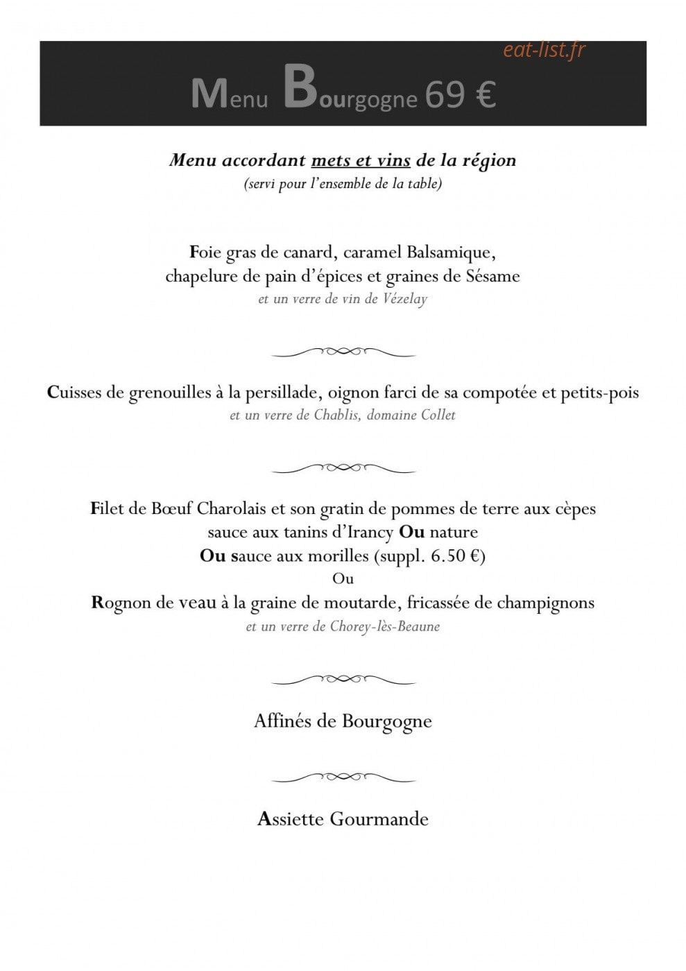 Le Relais Fleuri — carte page 4