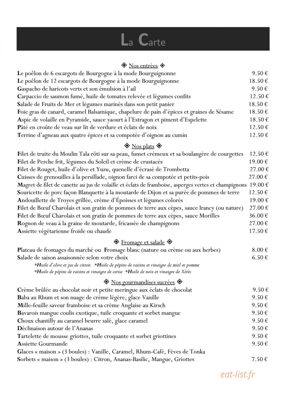 Le Relais Fleuri — carte page 5