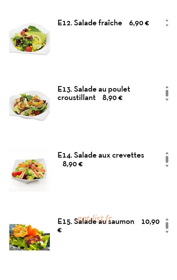 Carte et menu de Chez LauLau à Mesnils-sur-Iton — Les entrées page 3