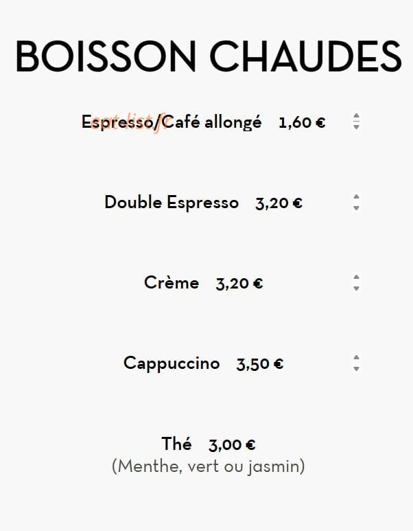 Carte et menu de Chez LauLau à Mesnils-sur-Iton — Les boissons chaudes