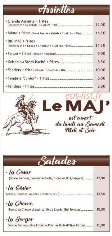 Le Maj' — carte page 2