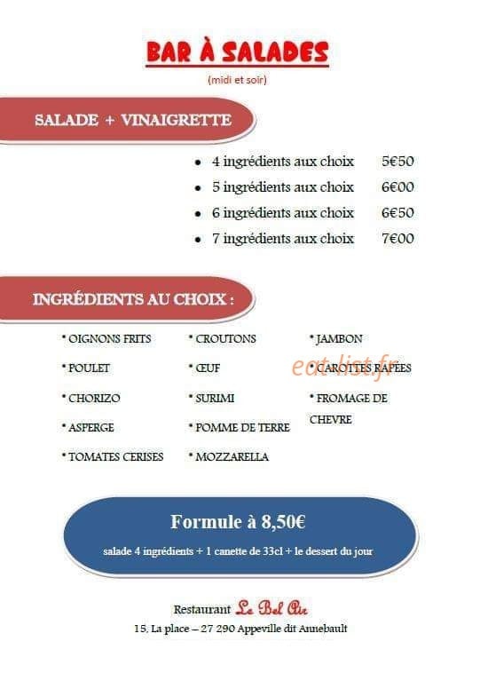 Le Bel Air — carte page 1