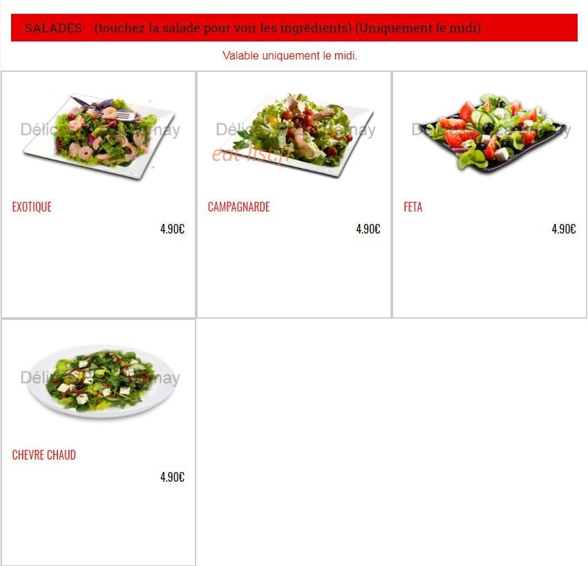 Délices Pizza — carte page 15