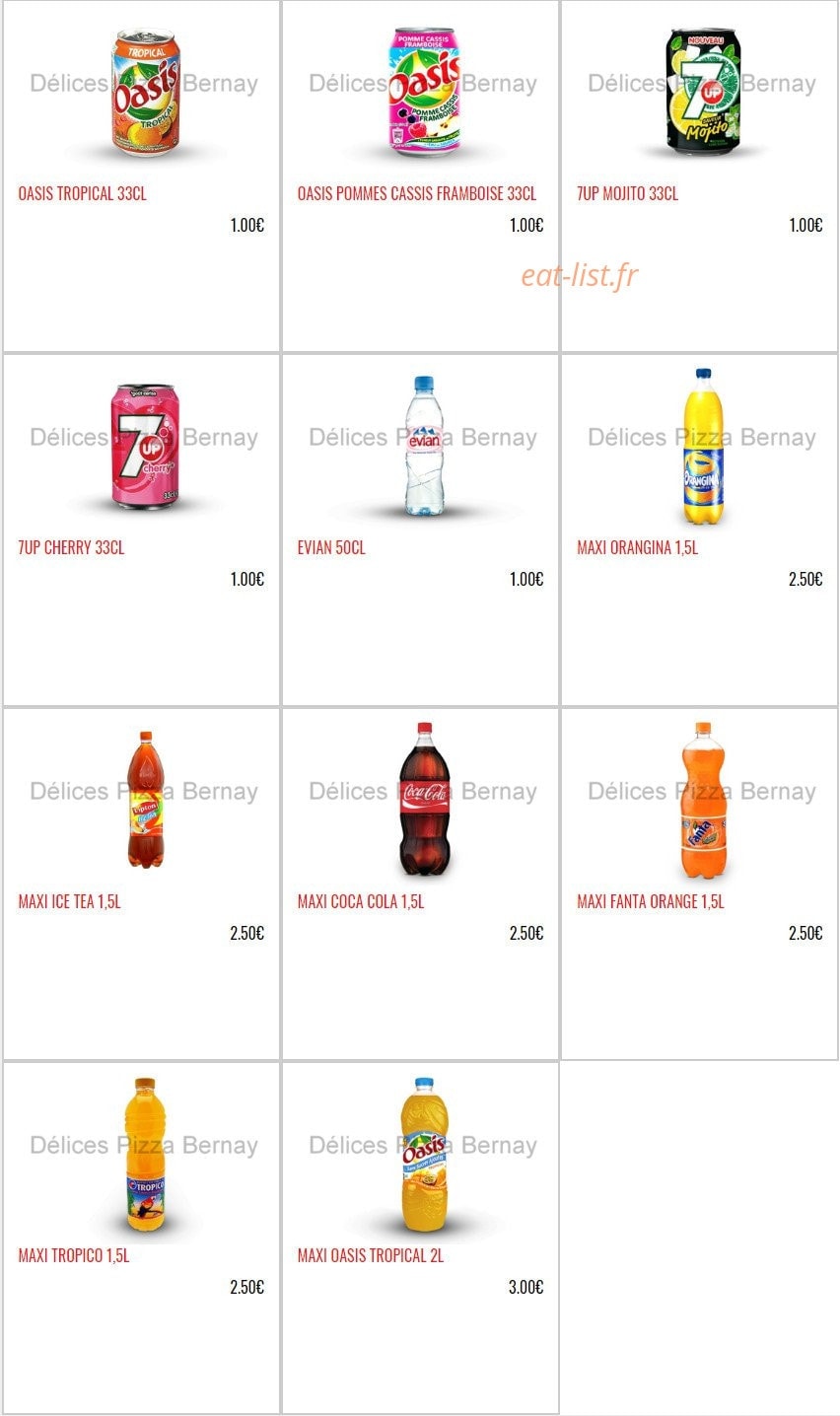 Délices Pizza — carte page 19