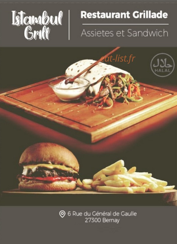 Istanbul Grill — carte page 1