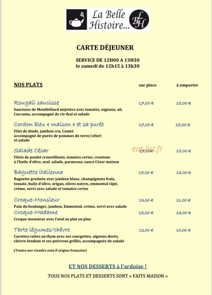 La Belle Histoire — carte page 1