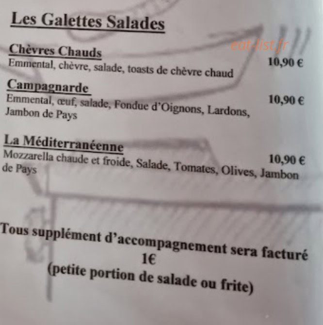 La Crêpe d'Or — carte page 4
