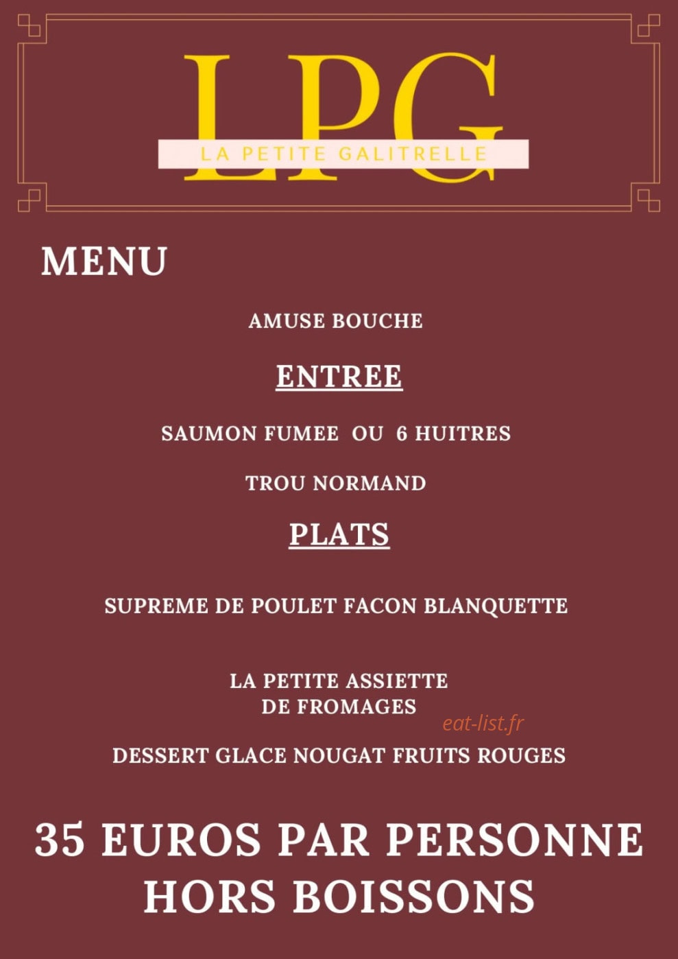 La Petite Galitrelle — carte page 1