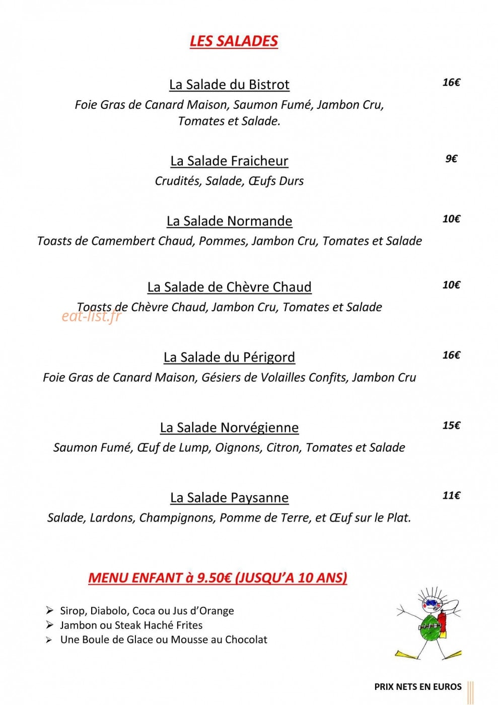 Le bistrot de bernay — carte page 3