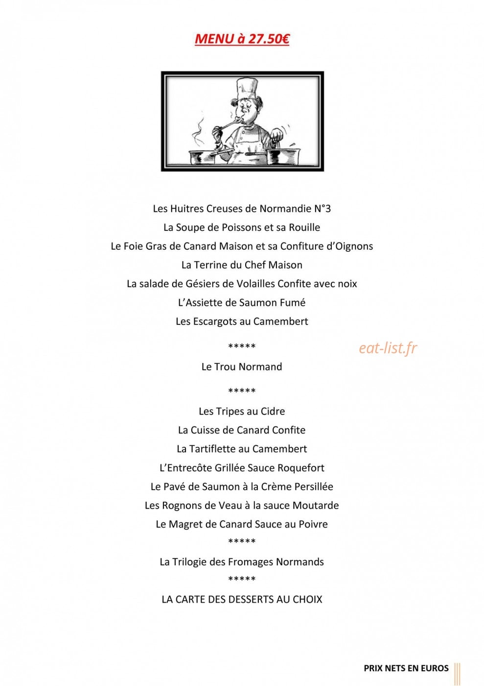 Le bistrot de bernay — carte page 2