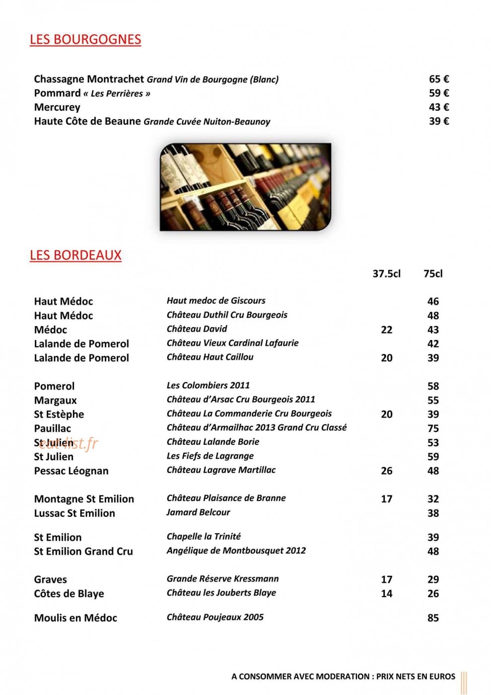 Le bistrot de bernay — carte page 6