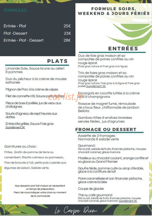 Le Carpe Diem — carte page 4