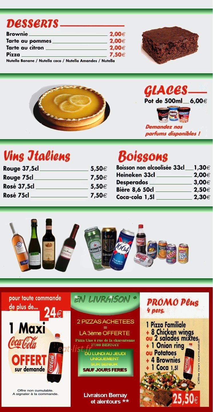Uno Pizza — carte page 6