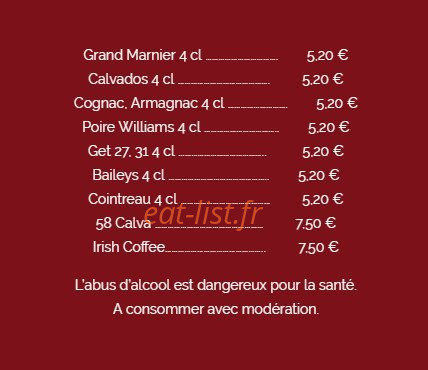 La Crêpe dans le Bec — carte page 9