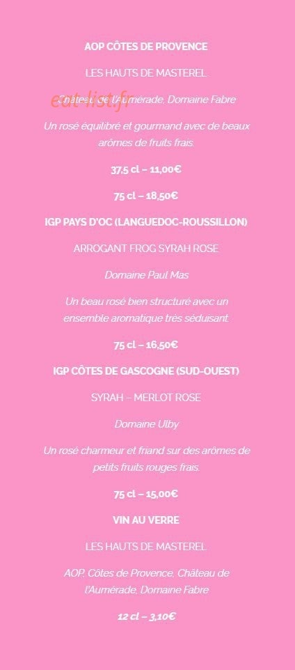 La Crêpe dans le Bec — carte page 6