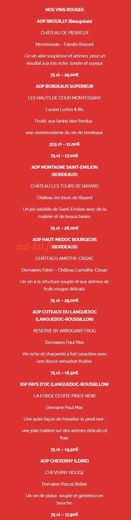 La Crêpe dans le Bec — carte page 4
